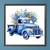 Diamond Painting -DIY Round Dril Blue Flower Truck(40x40cm)