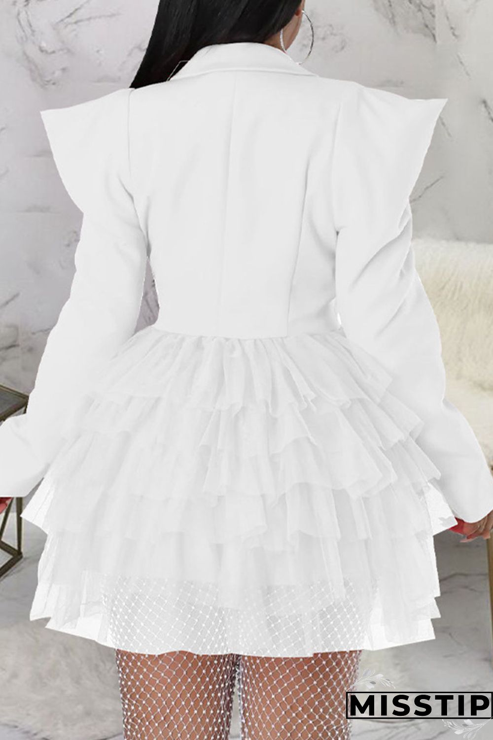 Tangerine Red Casual Street Solid Patchwork Turn-back Collar A Line Dresses