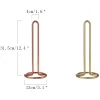 Nordic Light Luxury Iron Paper Towel Rack Ornaments Dining Table Kitchen Bathroom Roll Holder Thick Standing Tissue Storage Rack