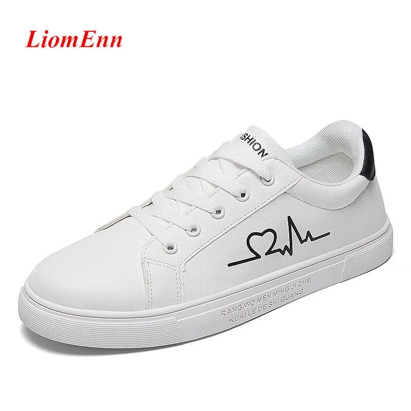 Rainbow White Sneakers Women Flat Shoes Tennis Female Designer Leather Sport Shoes Woman Man 2021 Spring Unisex Large Size 35-44