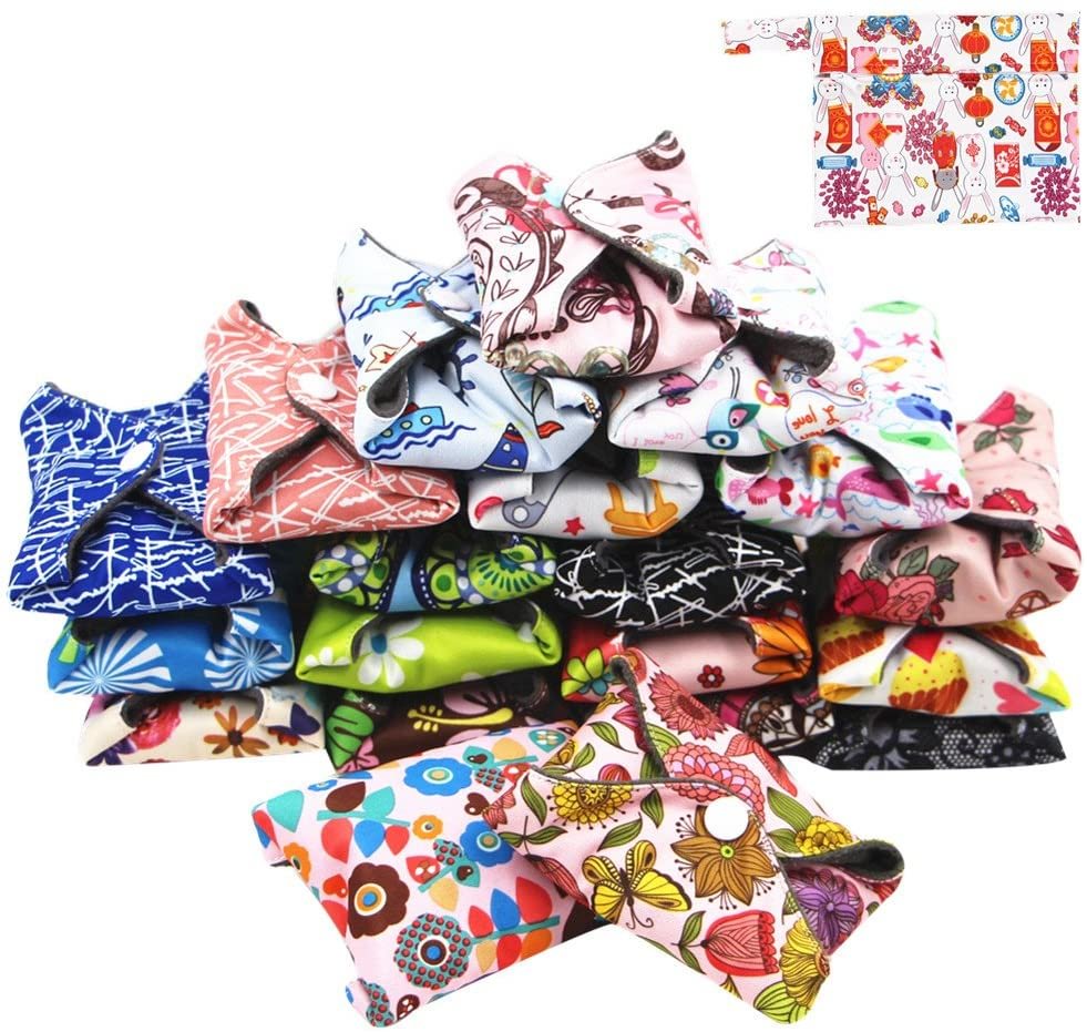 ANCIENTSWAN™ REUSABLE MENSTRUAL ECO-PADS (RANDOM COLOR)