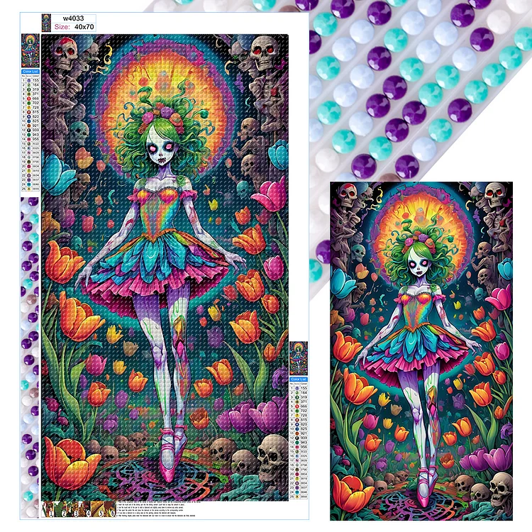 Horror Ballet Halloween 40*70CM (Canvas) Full Round Drill Diamond Painting gbfke