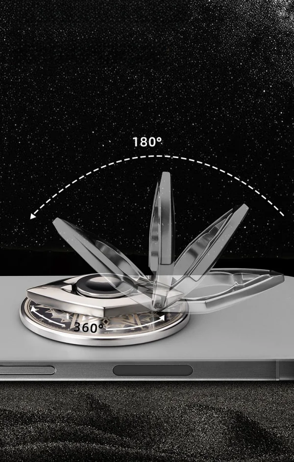 360&deg; Rotating Ring Buckle Cool Fidget Gyroscope Magnetic Bracket