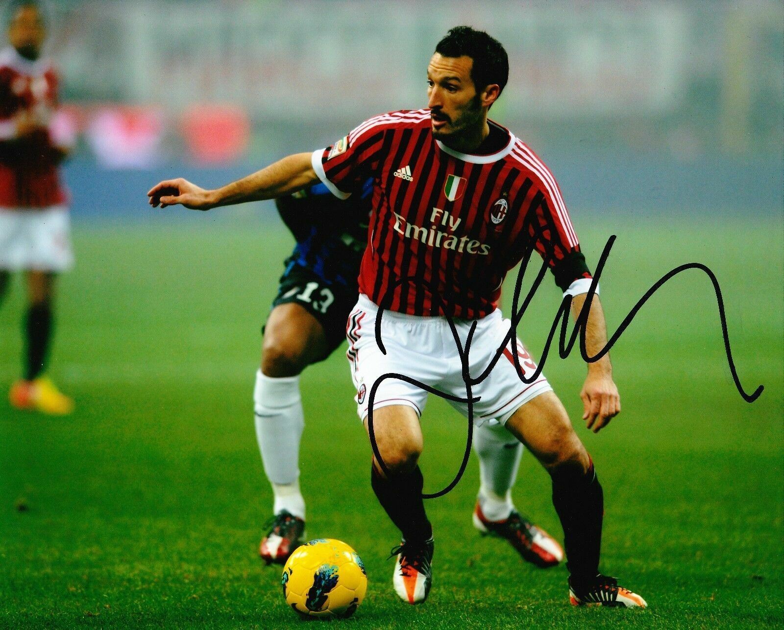 Gianluca Zambrotta Signed 10X8 Photo Poster painting A.C. Milan & Italy GENUINE AFTAL COA (1151)