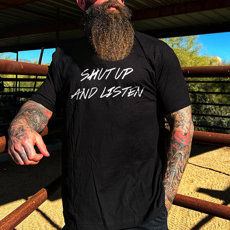 Livereid Shut Up And Listen Printed Men's T-shirt - Livereid