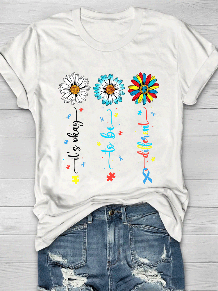 Eagerlys It's Ok To Be Different Teacher T-shirt Eagerlys