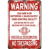 Warning No Trespassing - Vintage Metal Signs(12*16Inch) - Warning