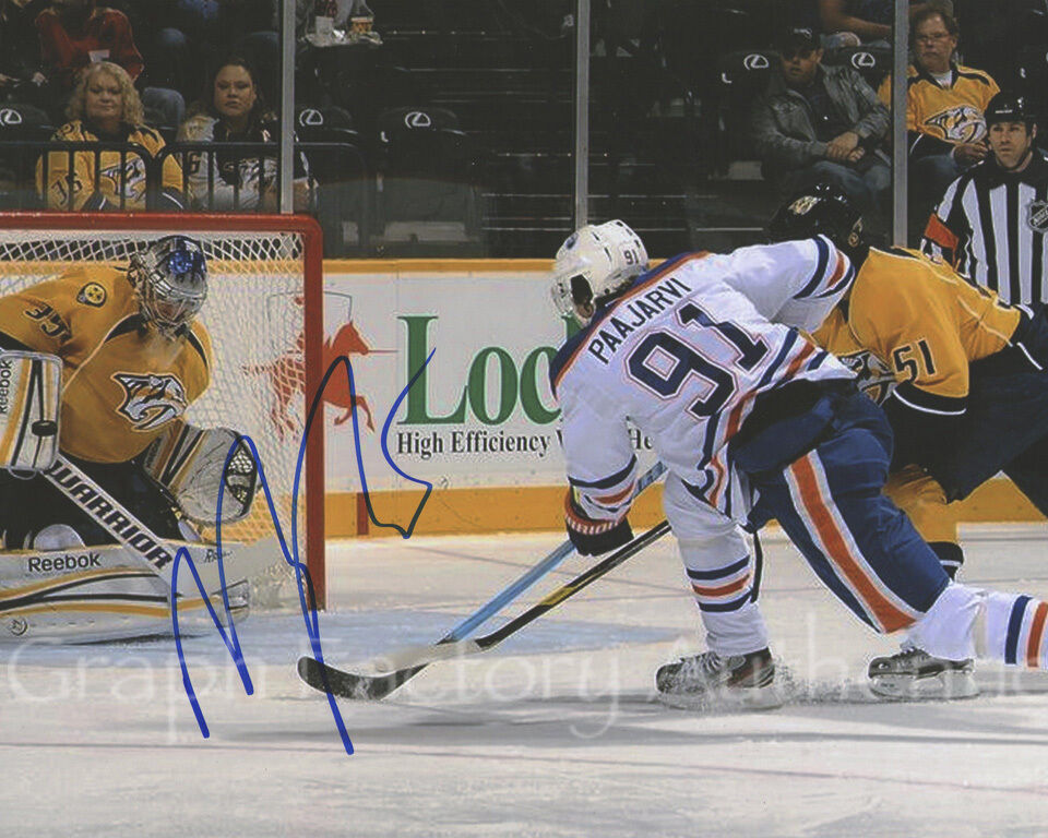 Magnus Paajarvi Edmonton Oilers Signed Autographed 8x10 Photo Poster painting COA GFA