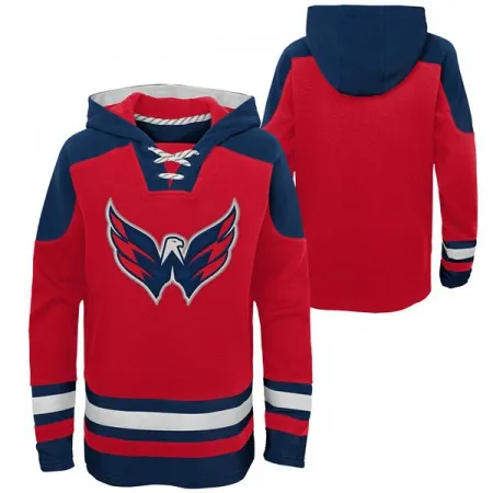 Men's Washington Capitals Blank Red Ageless Must-Have Lace-Up Pullover Hoodie ZRMM
