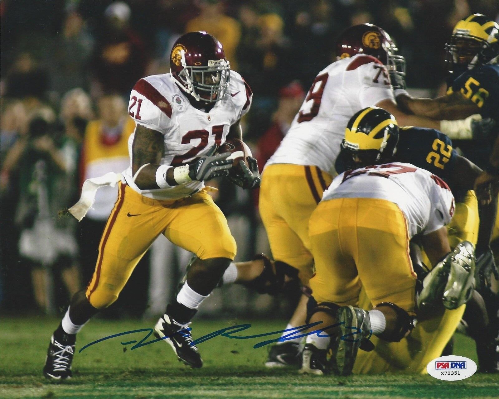 Allen Bradford USC Trojans signed 8x10 Photo Poster painting PSA/DNA #X72351