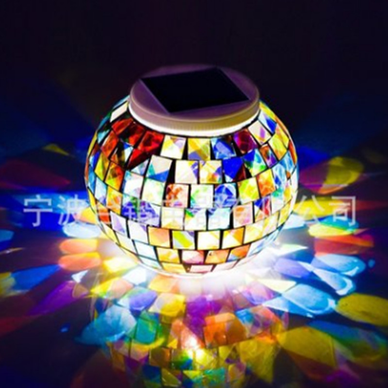 

Solar Mosaic Glass Ball -Night Light, Rainbow cans, 501 Original
