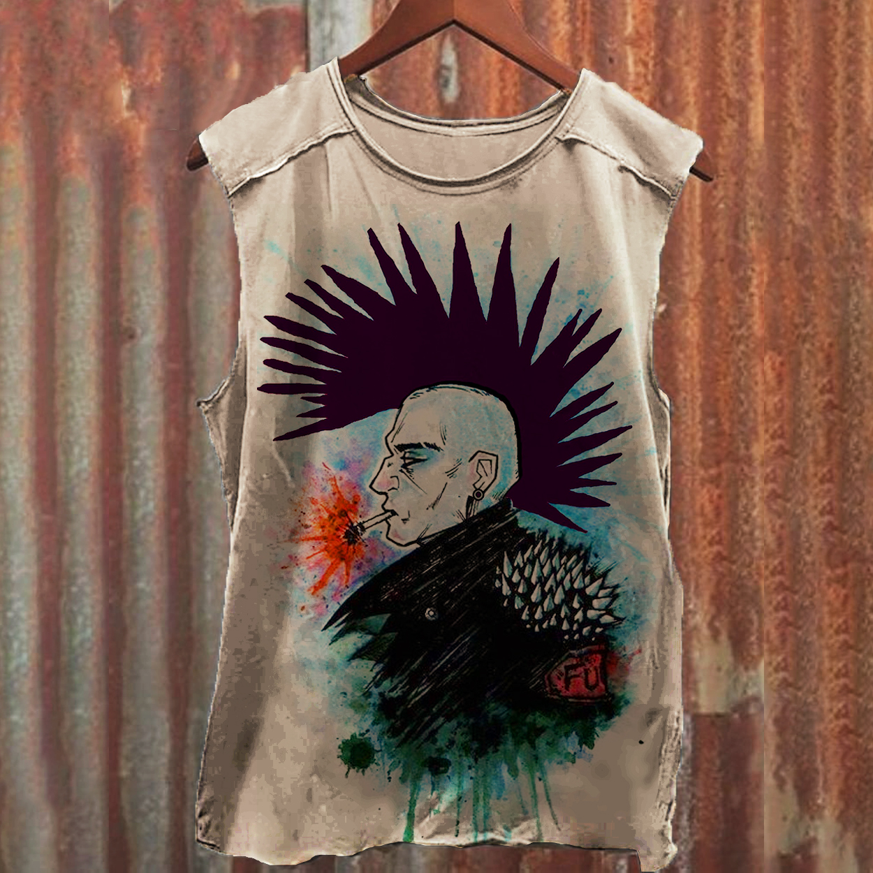 Unisex Punk Skull Causal Sleeveless Tank Top / Rvogue / Rvogue