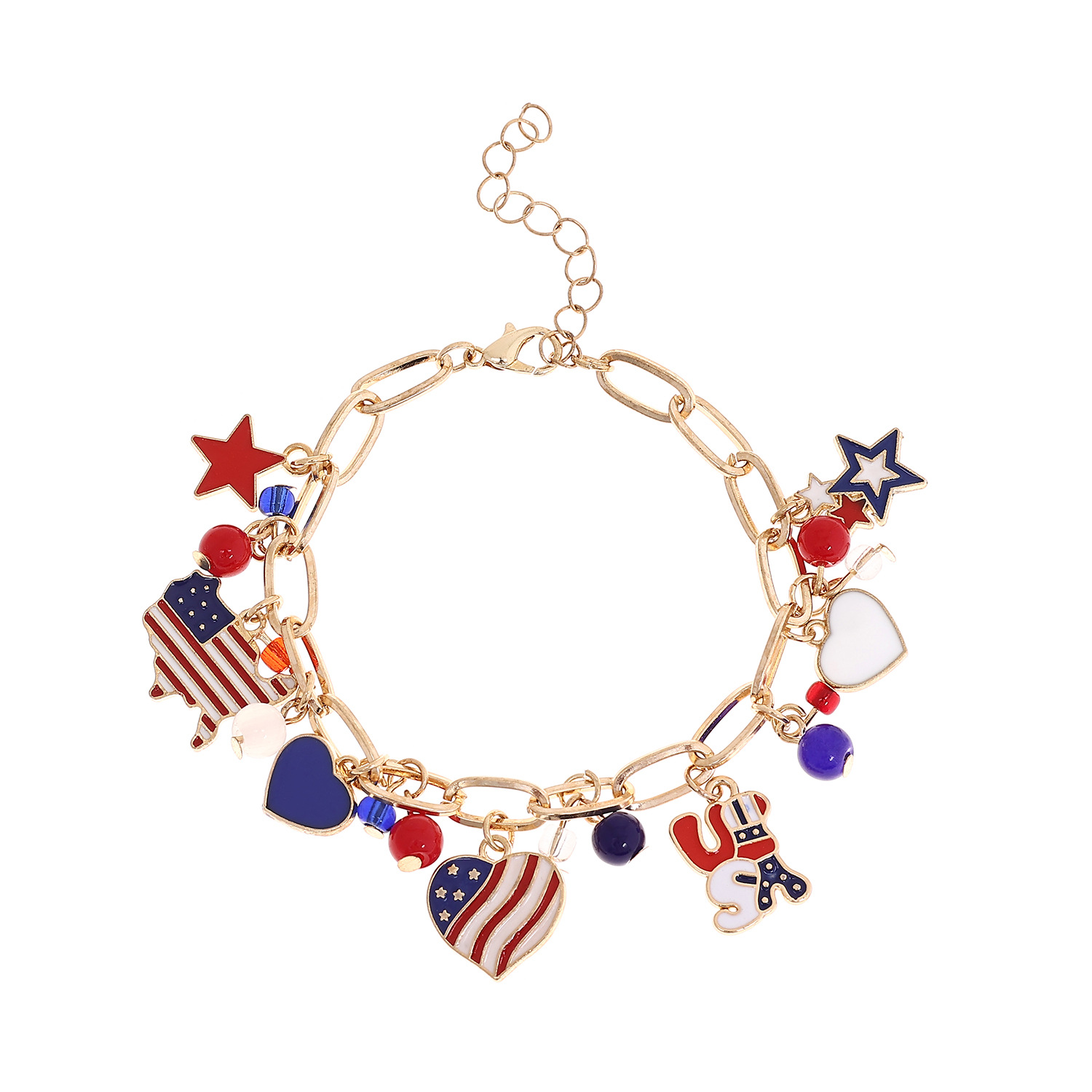 Independence Day American Flag Element Alloy Bracelet 2024 - Flycurvy 