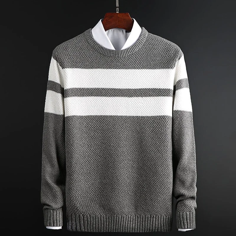 Sports Men's Sweater with Round Neck