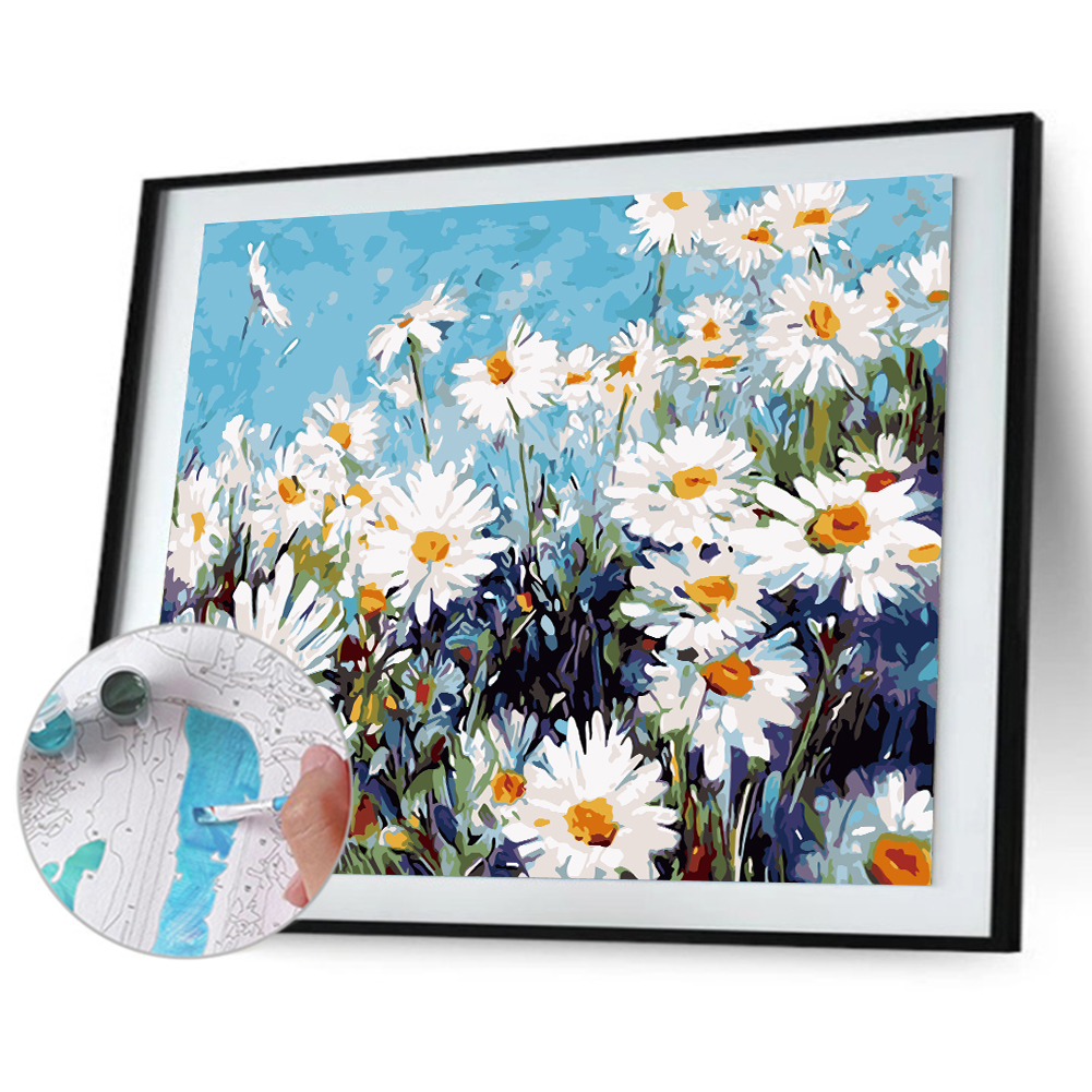 Paint by Number Dandelion Flowers WITH FRAME, Floral Paint by Numbers Kit  for Adult on Canvas Original Wall Art Daisy Flower -  Australia