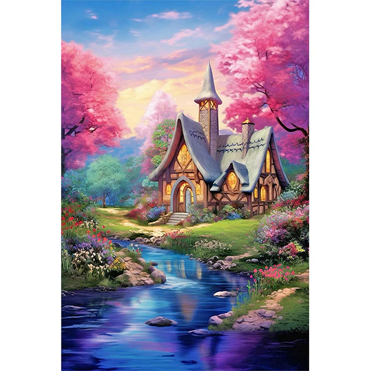 Spring Cottage - Painting By Numbers - 40*60CM gbfke