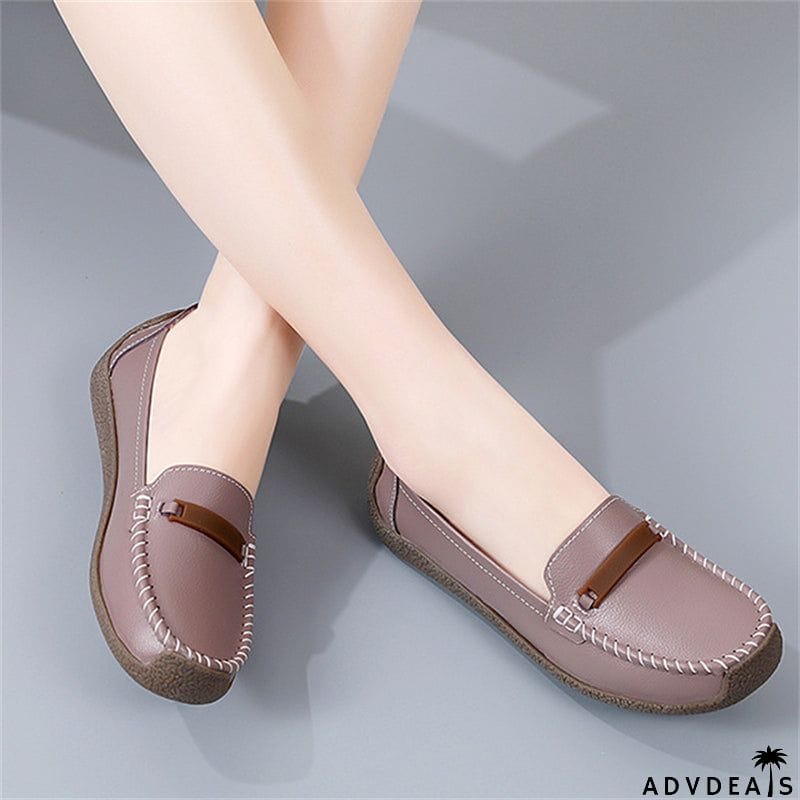 Women's Spring Summer Soft Soled Mother Round Toe Flat Shoes