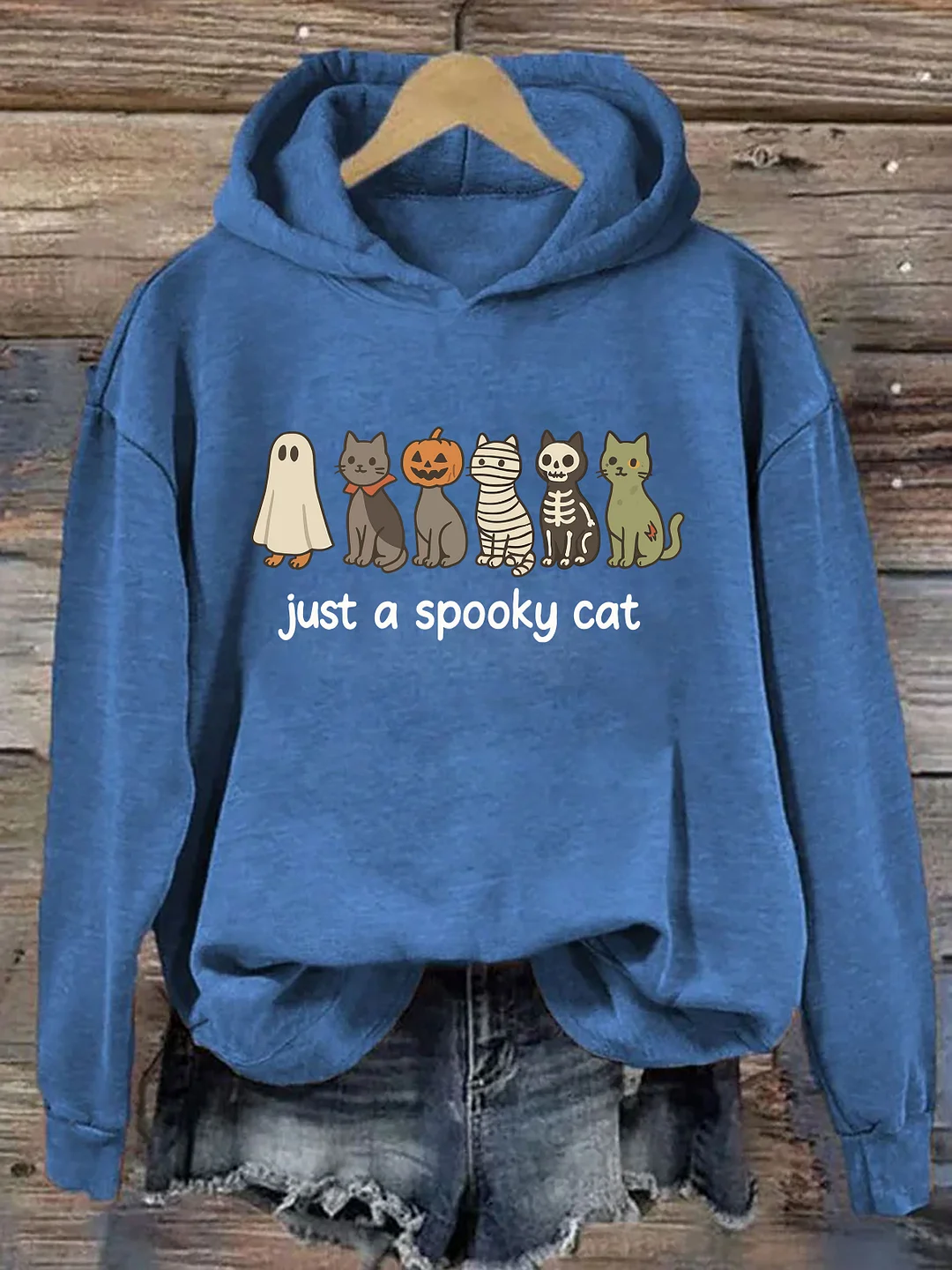  Halloween Just A Spooky Cat Hoodie