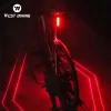 WEST BIKING Smart brake sensor taillight Mountain road bike night riding laser light Cycling safety warning light