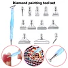 (US Local)13pcs/set Metal Diamond Painting Pen Nib DIY Craft Point Drill Pen Kit