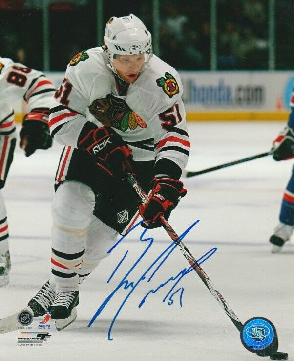 BRIAN CAMPBELL SIGNED CHICAGO BLACKHAWKS 8x10 Photo Poster painting! Autograph