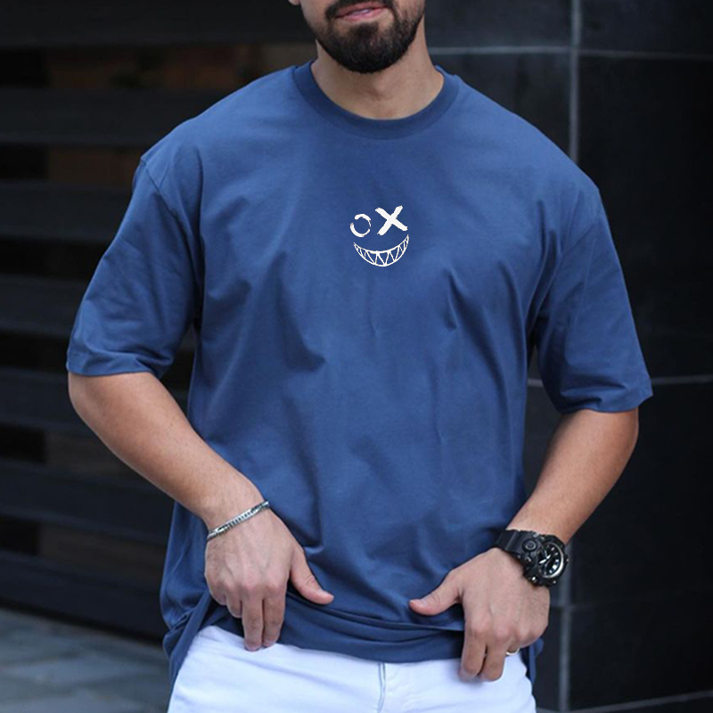 Smile Print Casual T-Shirt