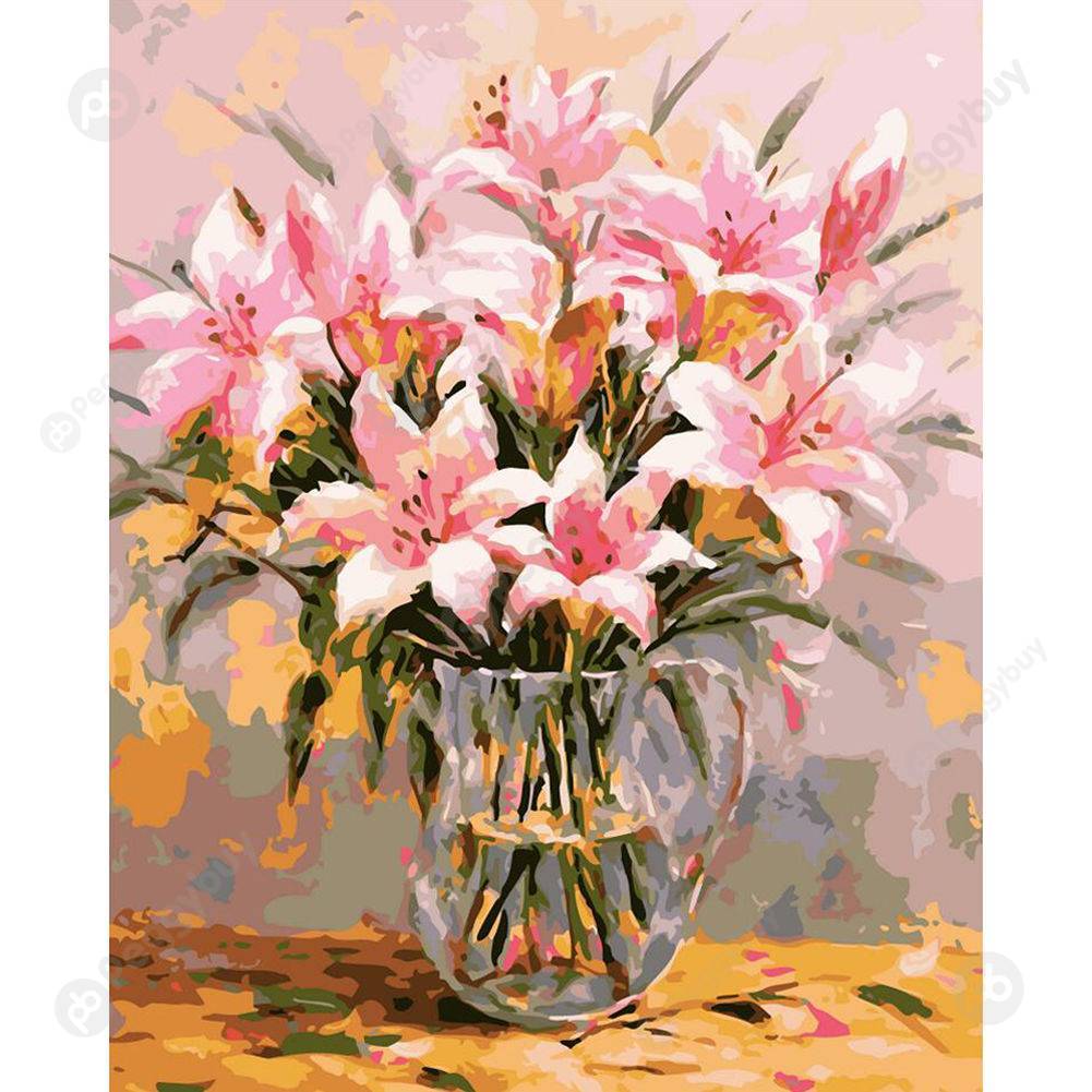

40*50CM Paint By Numbers-Lily Flower, 501 Original