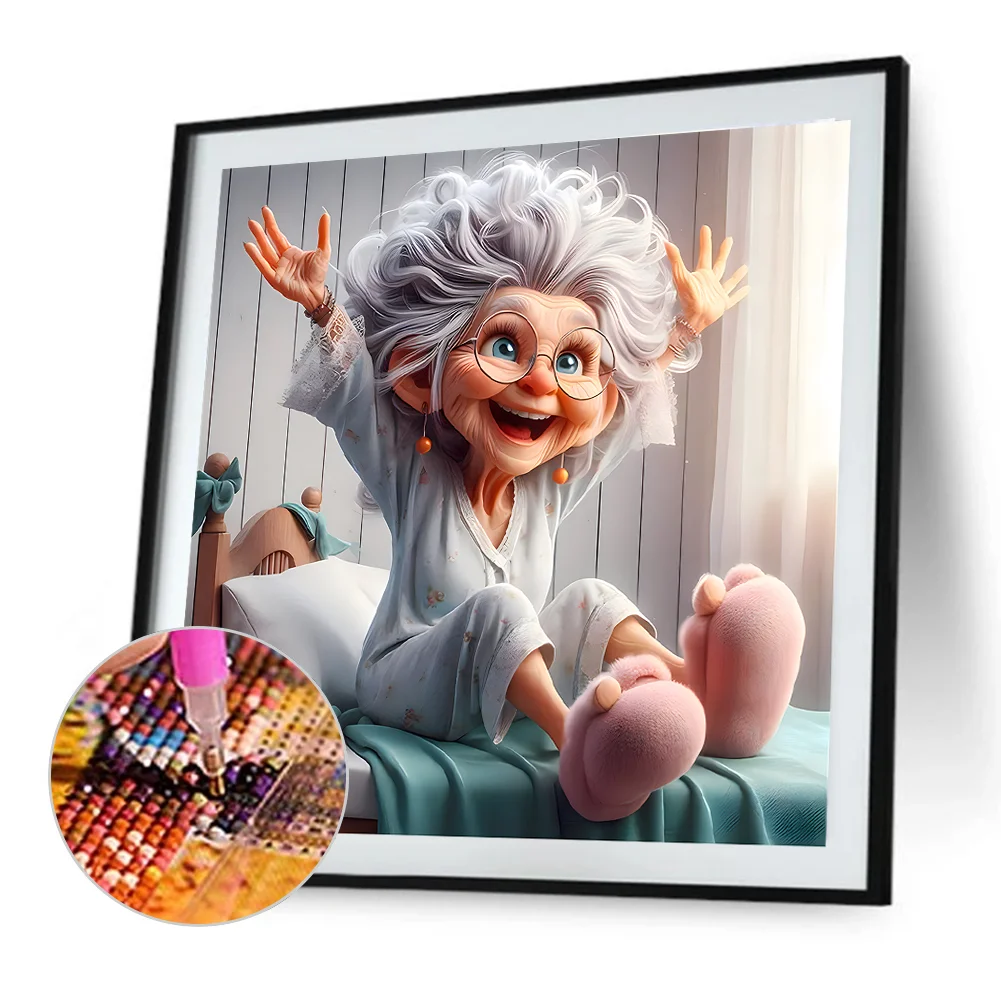 Diamond Painting - Full Round Drill - Grandma(Canvas|40*40cm)