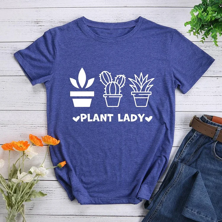 Plant Lady Round Neck T-shirt