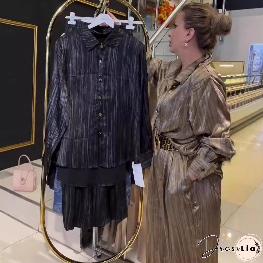 Autumn Jacquard Long-sleeved Loose Two-piece Set Pants