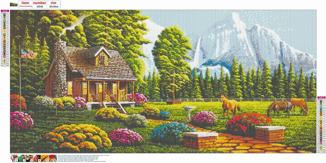 Spring - Full Round Diamond Painting (80*40cm)