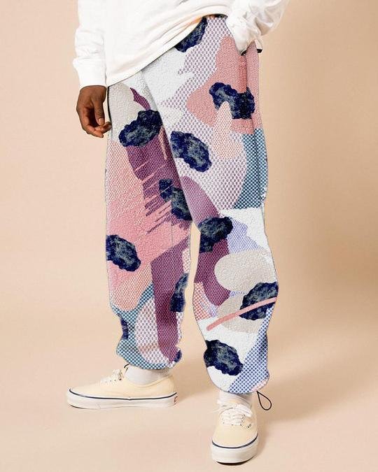 【Preorder】Casual printed fleece trousers-Ship on Jan 27th