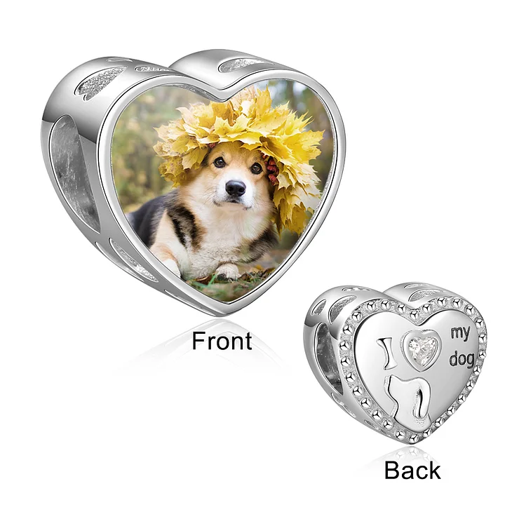 Custom Heart-Shape Photo Charm