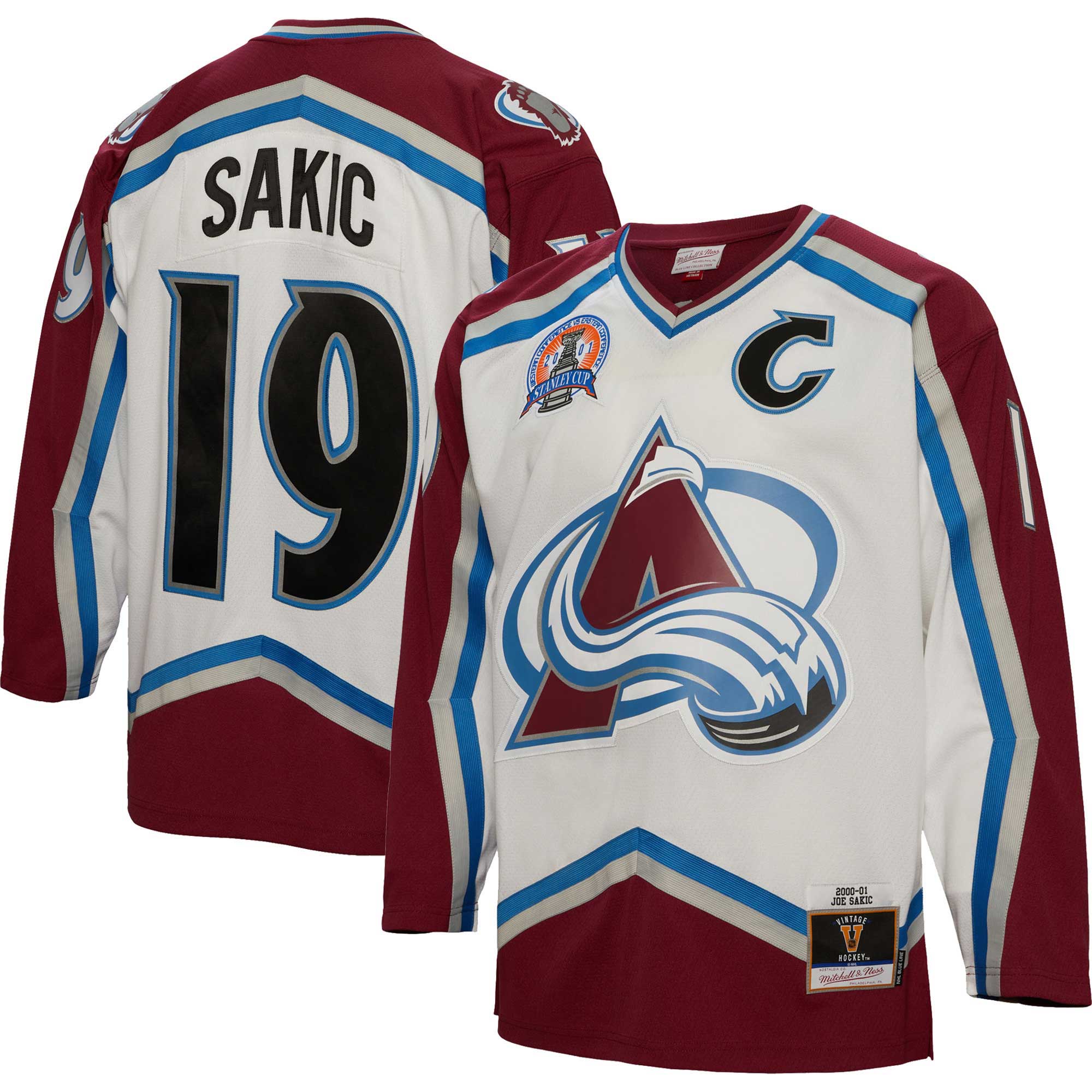 Joe Sakic Colorado Avalanche Mitchell & Ness Captain Patch 2000/01 Blue Line   Jersey – White mysite