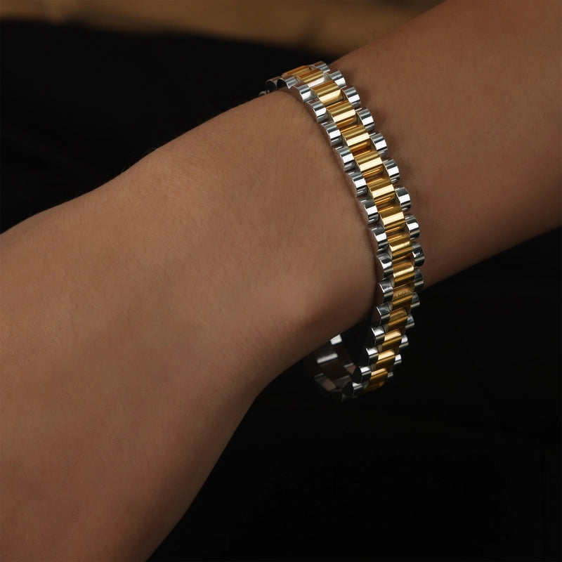Minimalist Color Block Titanium Steel Plating Unisex Bracelets