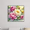 Fleurs-Peinture diamant perceuse ronde-40*40cm