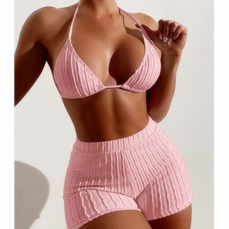 Wongn Wongn New Bikini Split Solid Color Swimsuit High Waist Boxers Show Thin Bikini Sexy Ebay