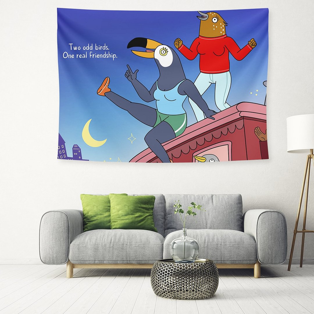Tuca and Bertie Season 2 Tapestry Wall Hanging Background Tapestry Home Decoration