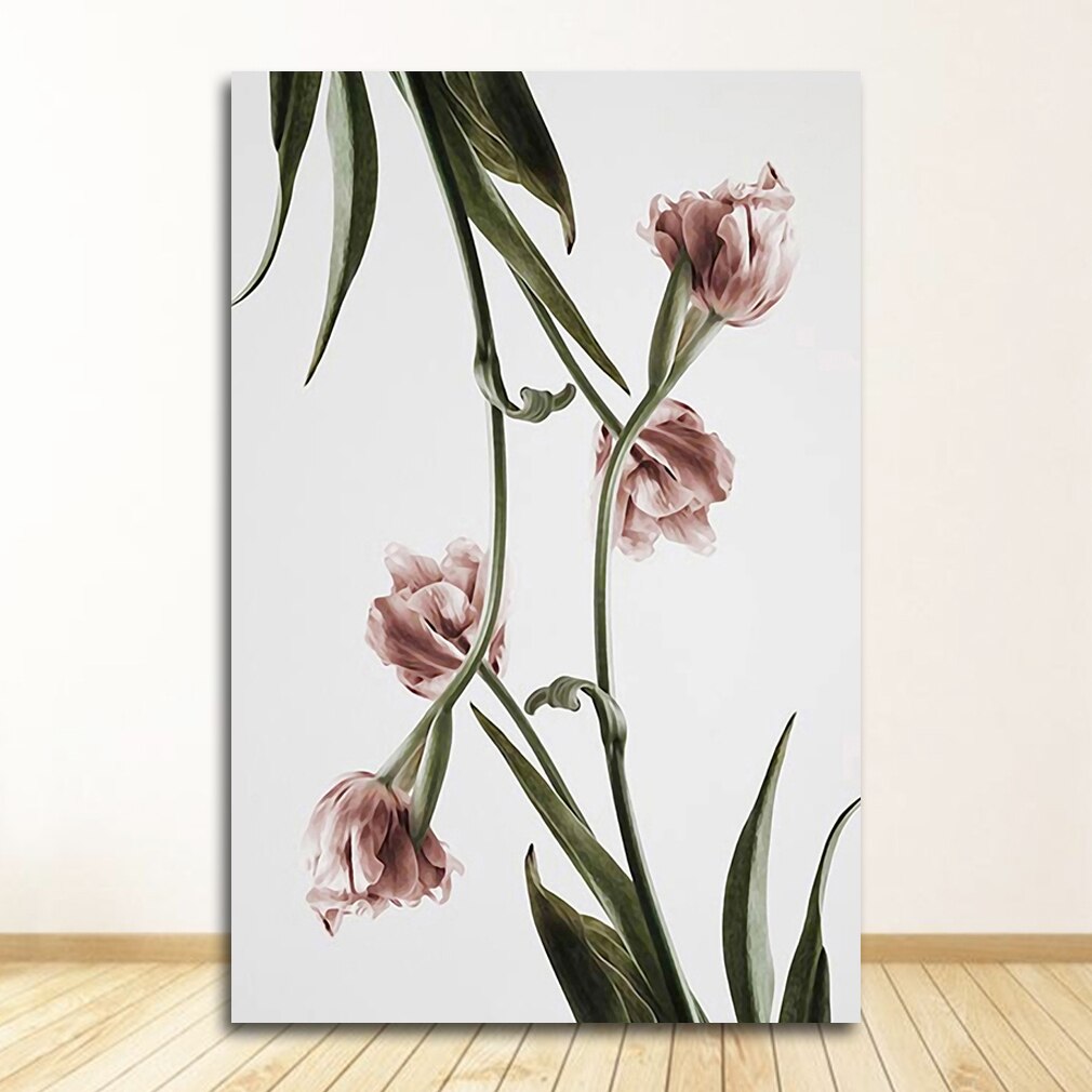 MOINES For Living Room Canvas Print Oil Painting Home Decor Tulip Canvas Flower s and Prints Nordic Modern Wall Modular Pictures