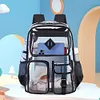 PVC Clear Outdoor Backpack Multi Pocket Transparent Sports Backpack Hiking Bag