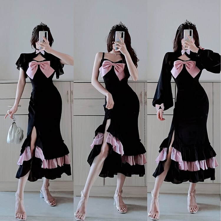 Black Fishtail Jsk Elegant Lolita Dress PE141
