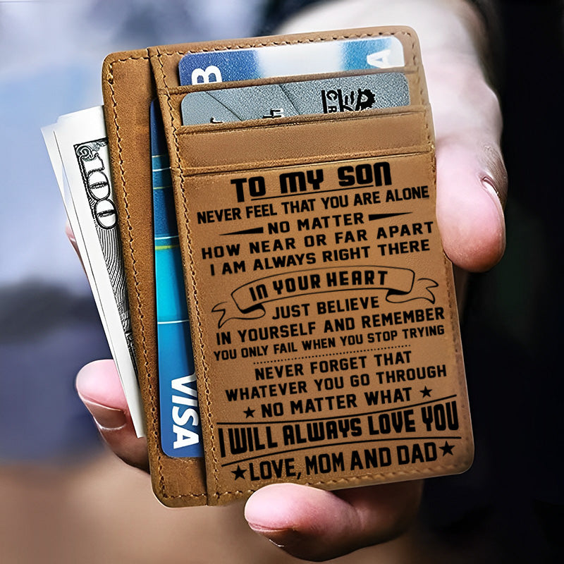 Unique Gift Mom&Dad To Son - No Matter What I Will Always Love You - Card Wallet