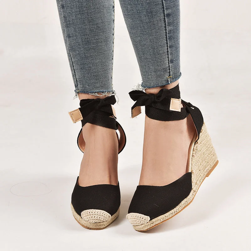 Women's Wedge French Strap Sandals