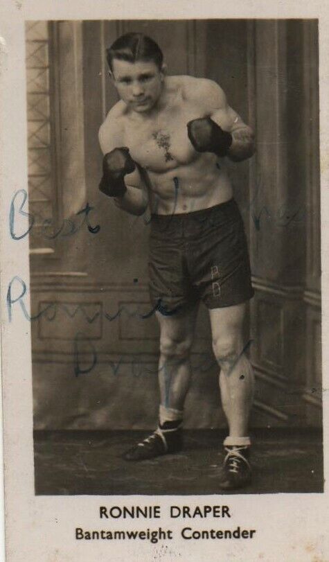 BOXING - RONNIE DRAPER - personally signed collector card picture - 3 x 1.5