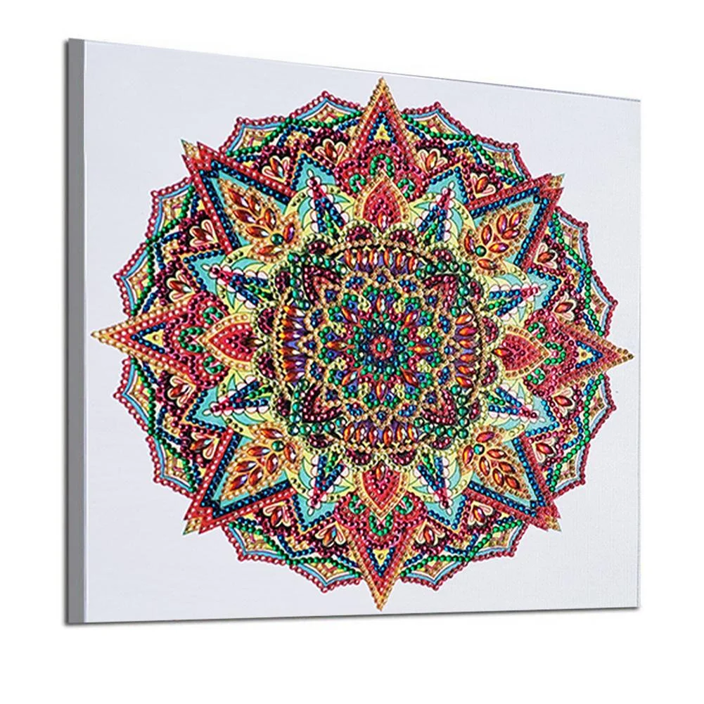 Diamond Painting - Special Shaped Drill - Mandala Flower(30*30cm)