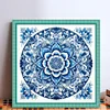 Blue And White Porcelain-Mandala-14CT Stamped Cross Stitch 40*40cm/15.75*15.75in