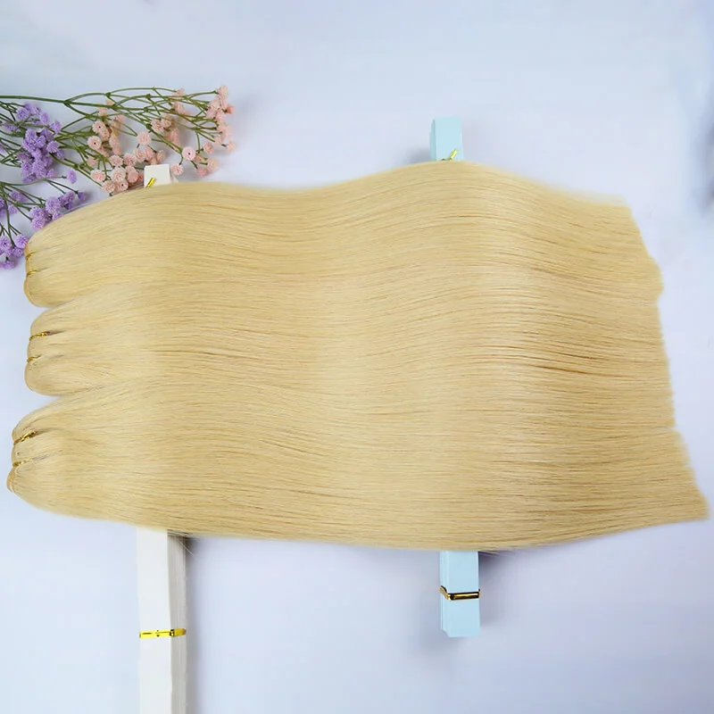 Machine Made Hair Weft #22 Light Pale Blond 100Gram Per Pack 