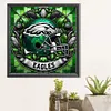 Club de rugby-Peinture diamant ronde abdominale partielle-40*40cm