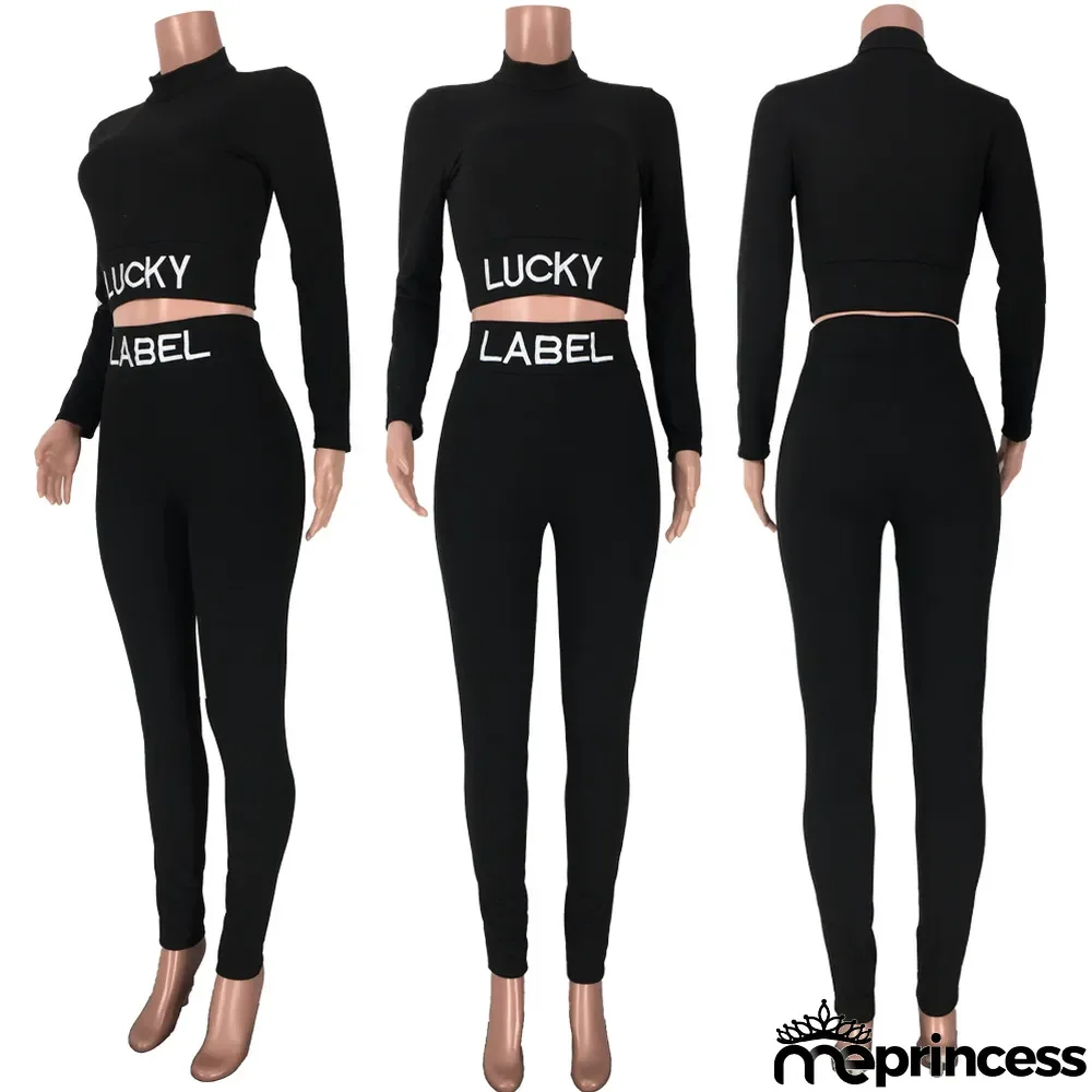 LUCKY LABEL Embroidery Long Sleeve 2 Piece Sets