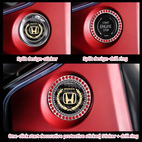 One-button Start Decorative Sticker Button Car Sticker